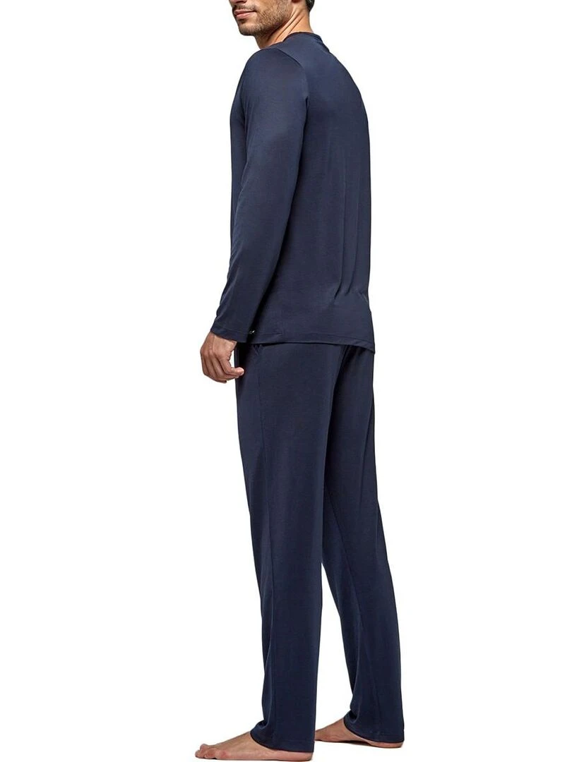 Pyjama long Travel spécial voyage Bleu