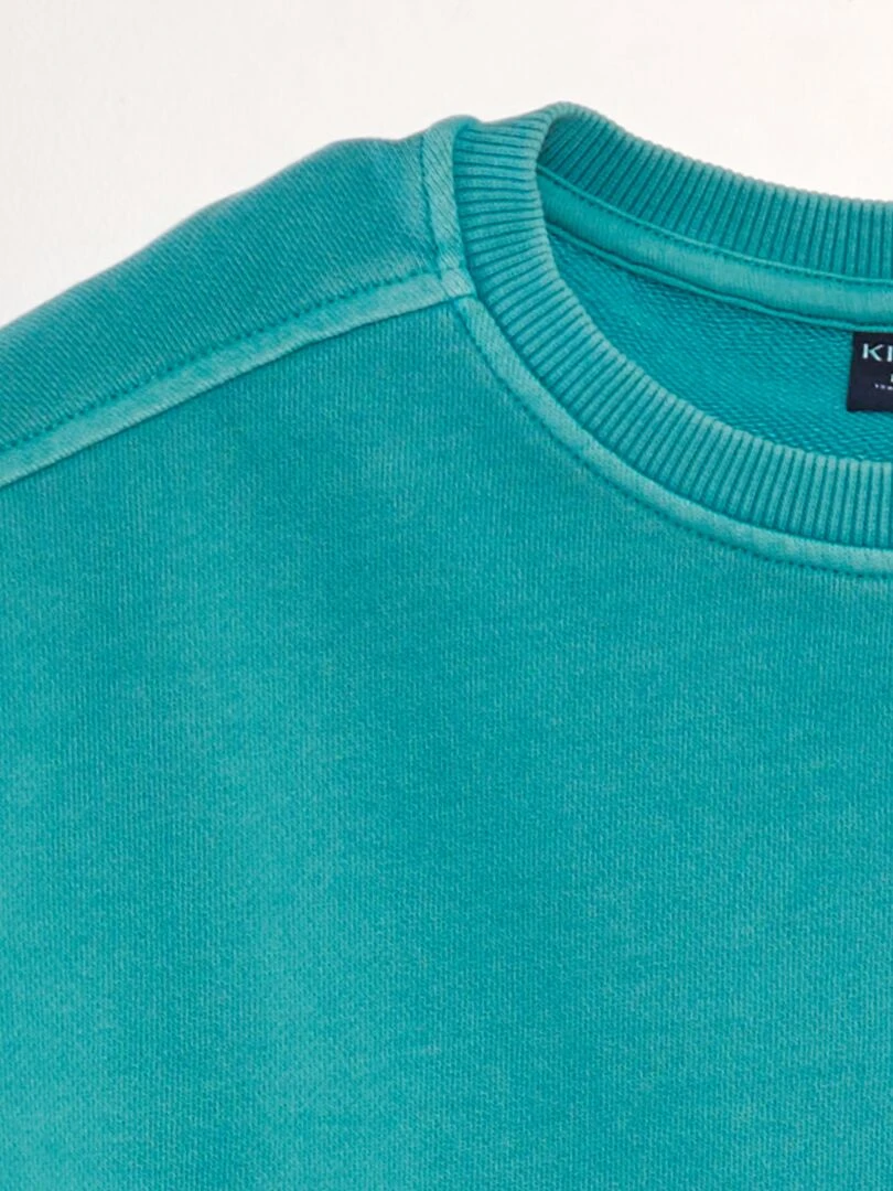 Sweat en molleton avec poche kangouru   Bleu