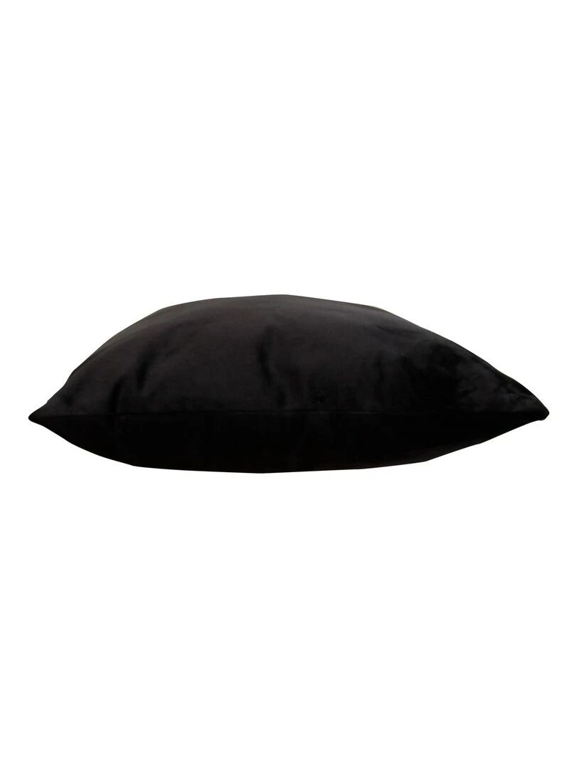 Coussin en velours avec zip déco Noir