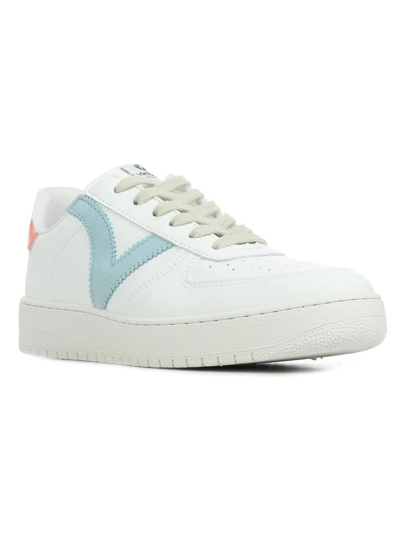 Baskets Victoria Madrid Blanc Bleu ciel