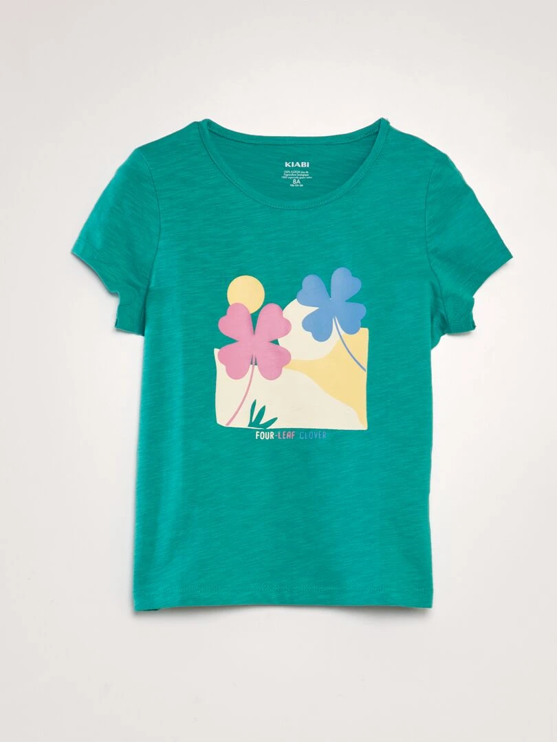 T shirt forme boxy Vert