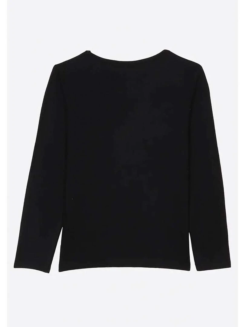 KAPORAL T Shirt coton mélangé uni droite Noir
