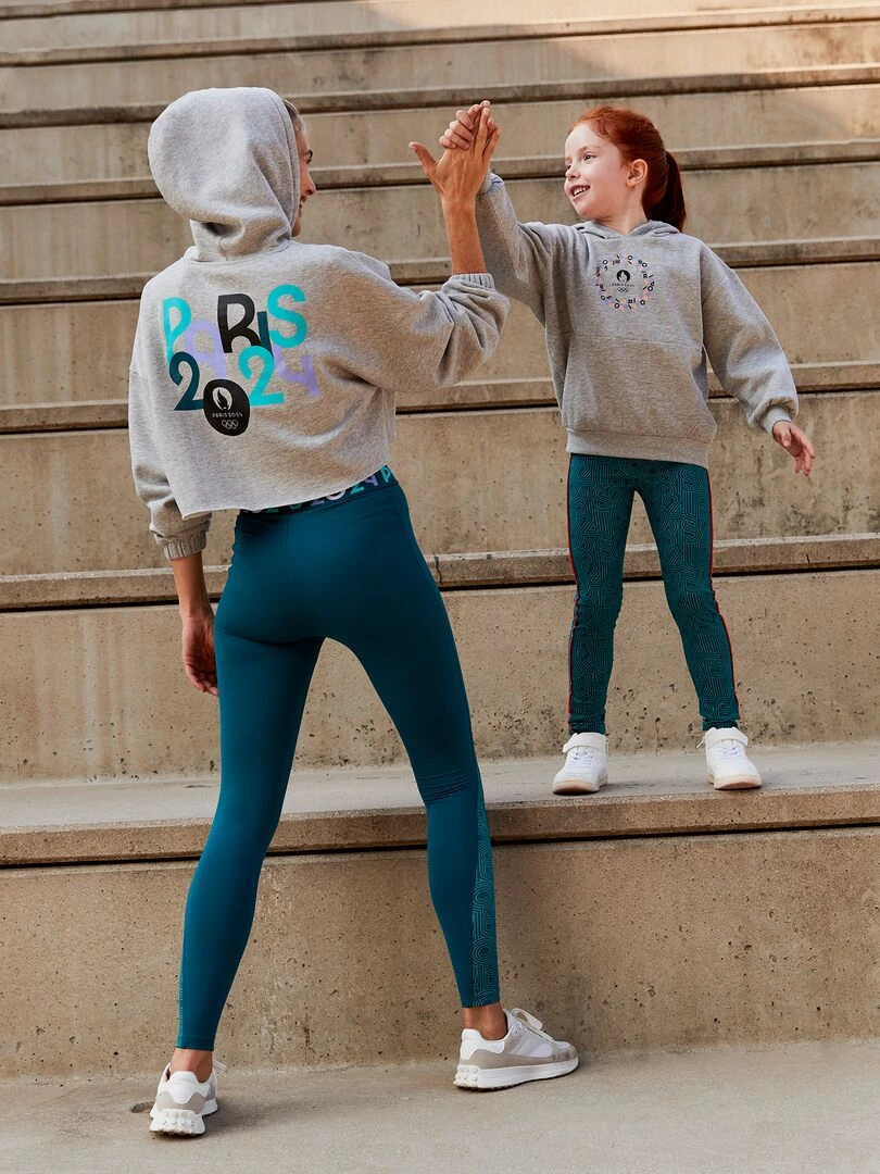 Sweat à capuche Paris 2024 Gris