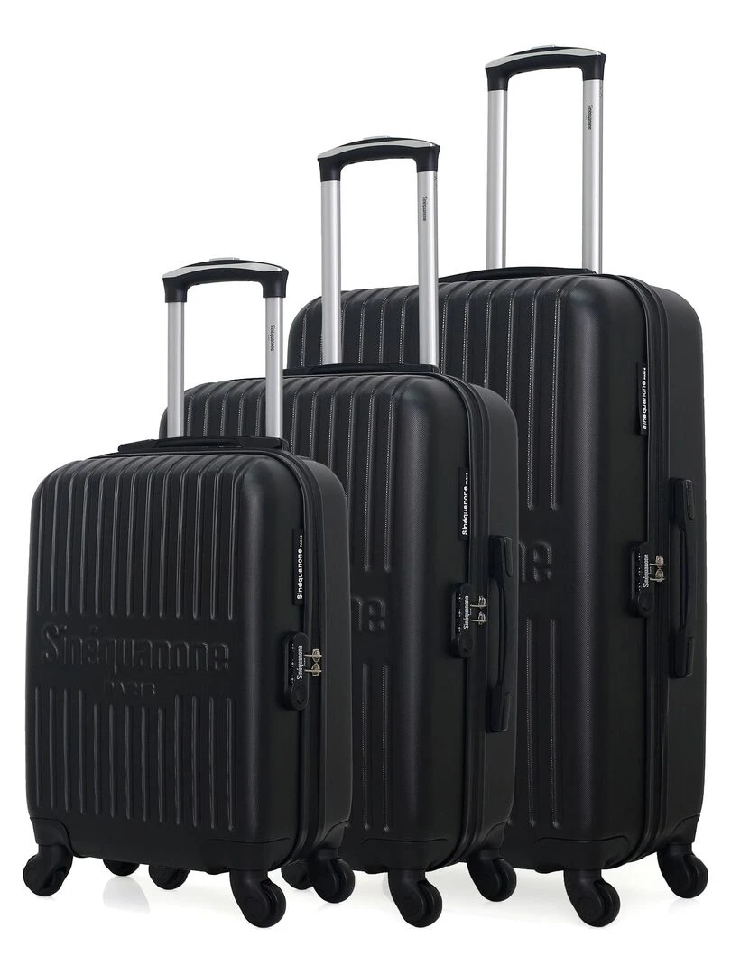 Set de 3 Valises Rigides 3 EOS A Noir