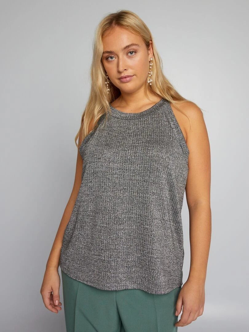 Débardeur emmanchures américaines   Gris
