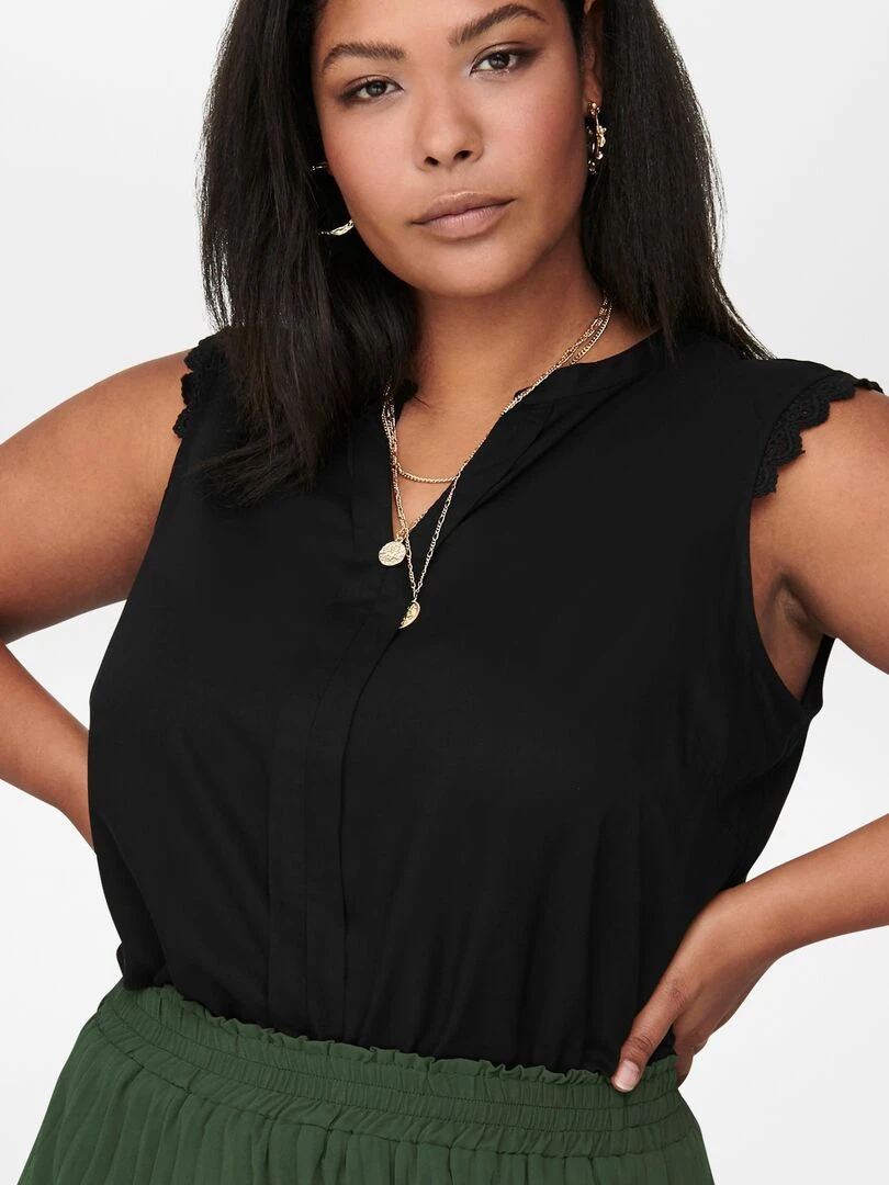 Blouse sans manches unie 'Only'   noir