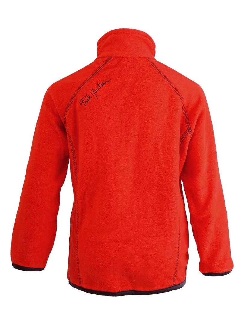 Sweat polaire garçon ECAFONE PEAK MOUNTAIN Rouge