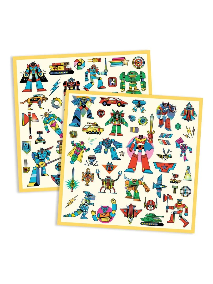 Stickers métallisés : 160 stickers Robots N/A