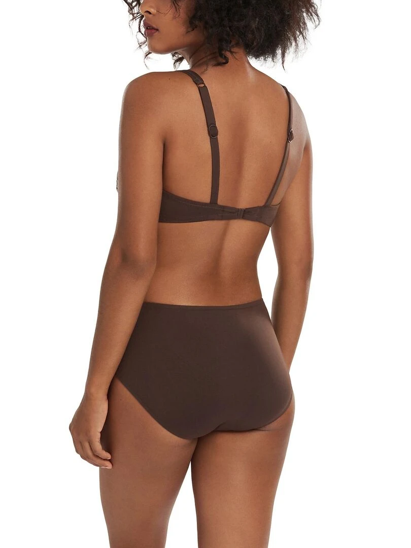 Bas maillot slip de bain shapewear taille haute Veracruz   Marron