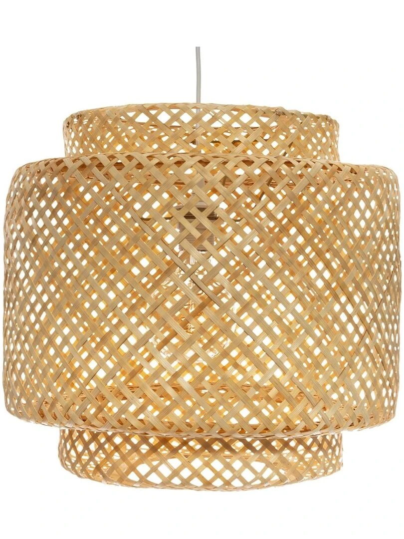 Suspension bambou Liby naturel D40 Beige