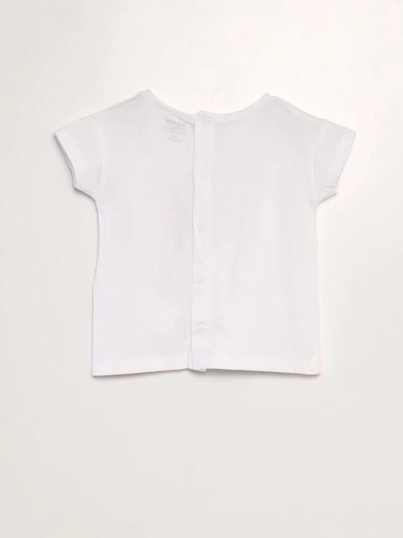 T shirt imprimé 'Coquillage' + animation en relief   Blanc coquillage