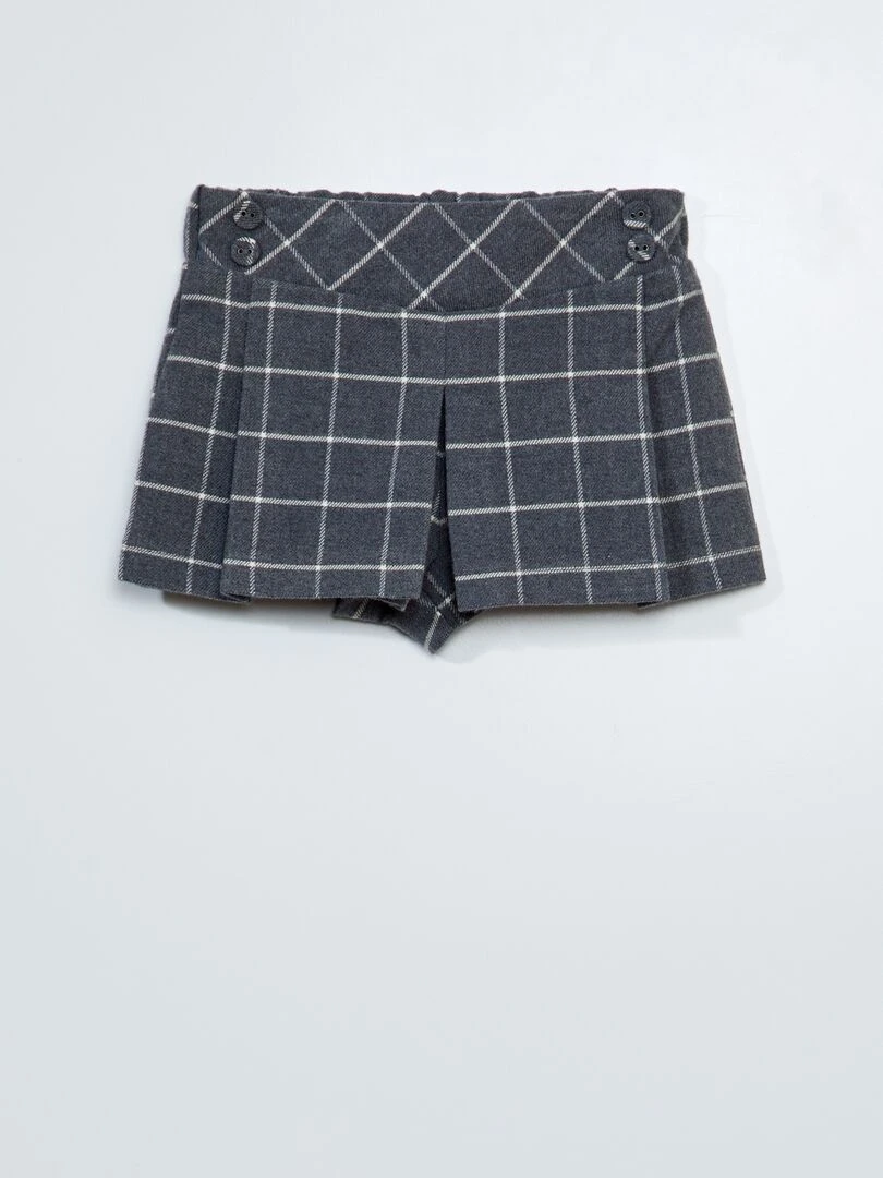 Short en flanelle Gris