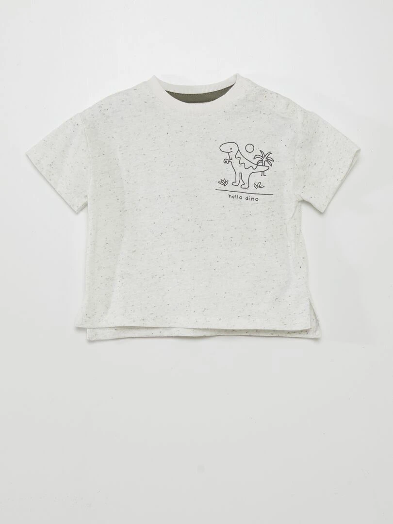 T shirt moucheté Gris