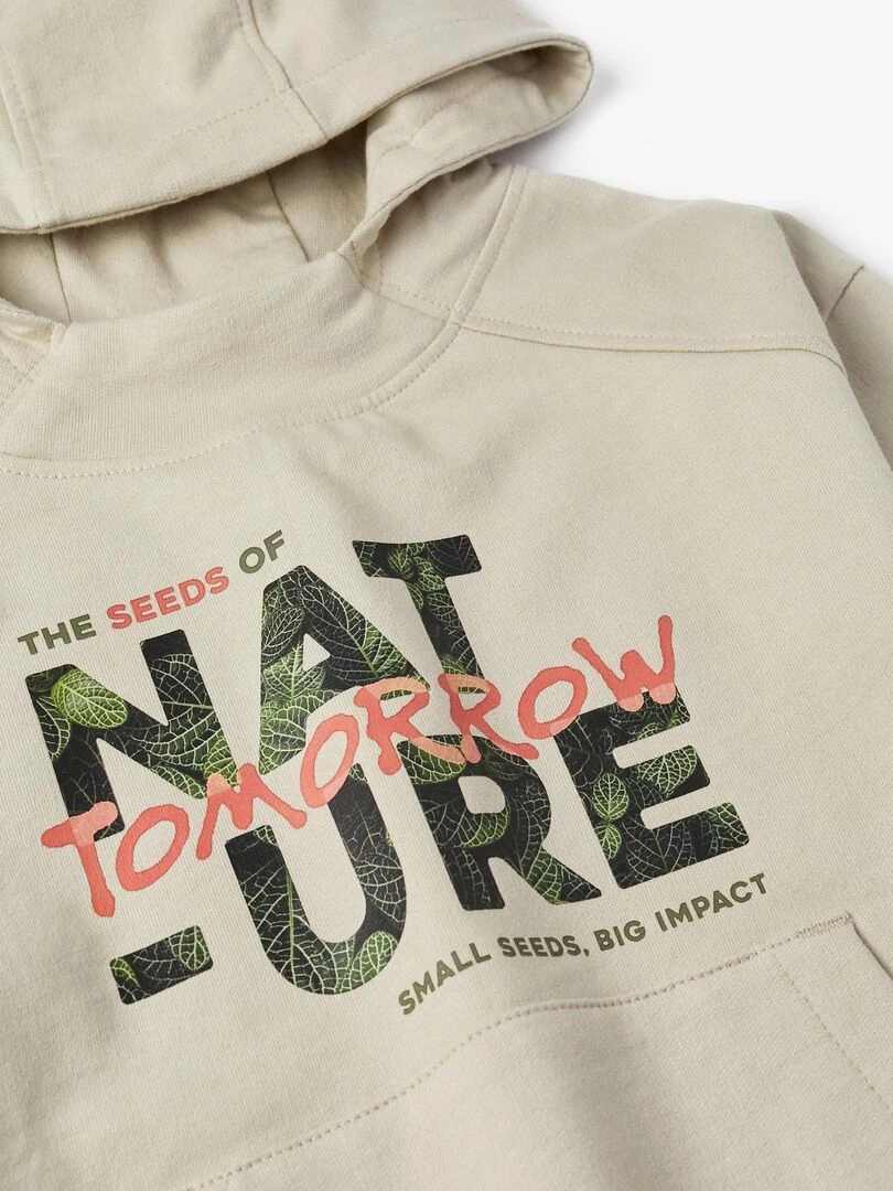 Sweat à Capuche pour Garçon 'Nature'  NATURE TAKEOVER   Beige