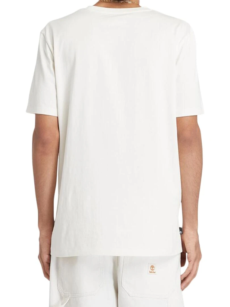 Tee Shirt Timberland Linear Logo Short Sleev   Blanc