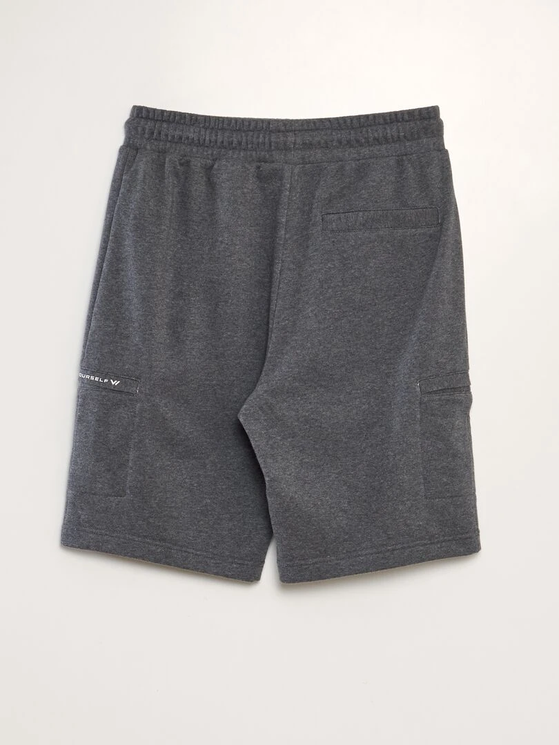 Short de jogging façon french terry Gris