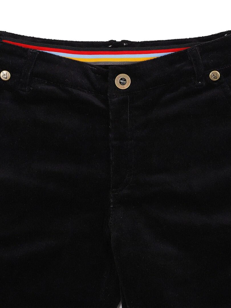 Pantalon Chino Garçon  Velours Noir  SAINCLAIR   'LA FAUTE A VOLTAIRE'   Noir