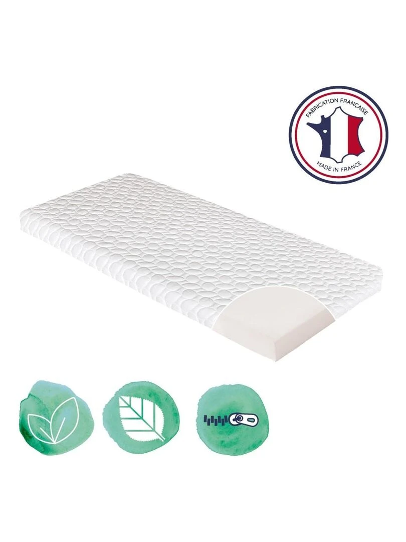 Matelas De Berceau Cododo Fresh 50 cm x 83 cm x 5 cm Blanc