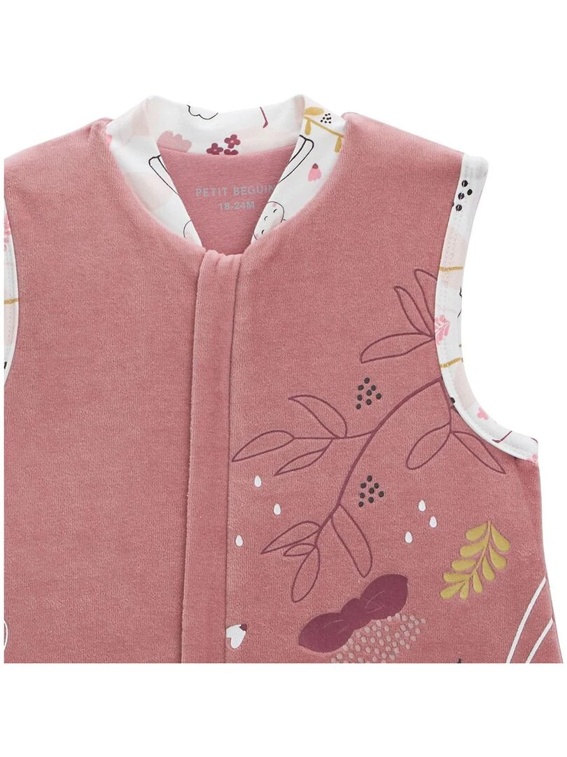 Turbulette TOG 2 en velours avec pieds retroussables Elena   Rose