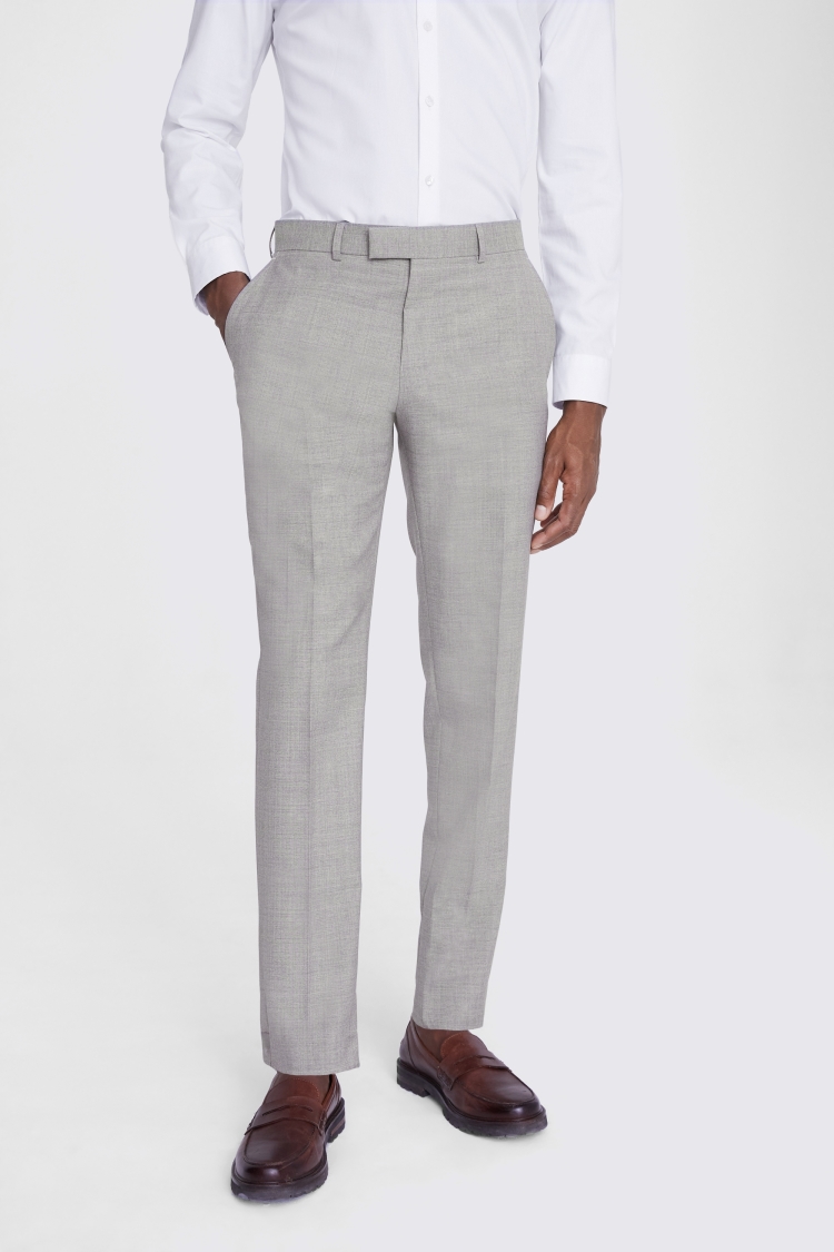 Italian Tailored Fit Neutral Half Lined Trousers Buy Online at Moss