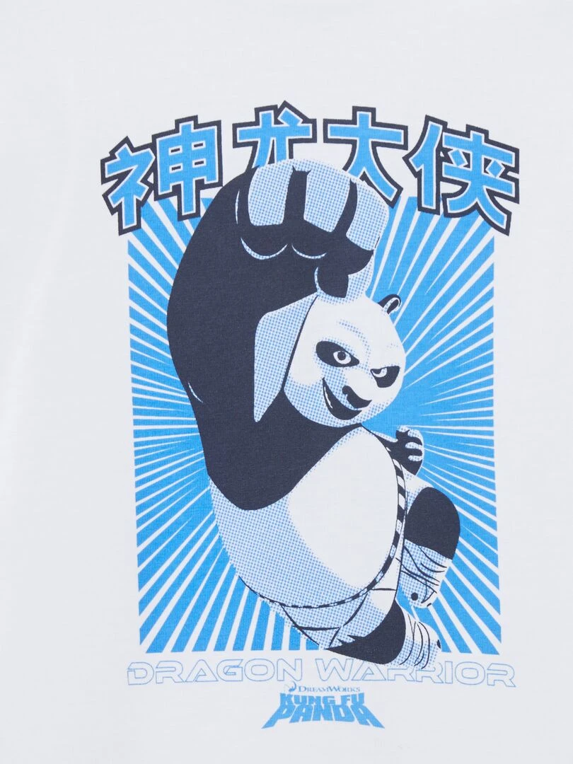 T shirt imprimé 'Kung fu Panda' Blanc