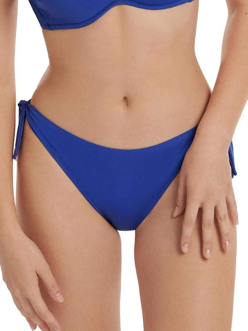 Bas maillot slip de bain à nouettes Palma Bleu