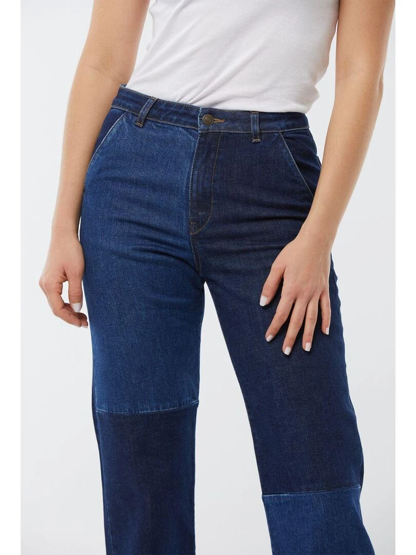 Lee Cooper   Pantalon femme coton flare JACKA   Bleu