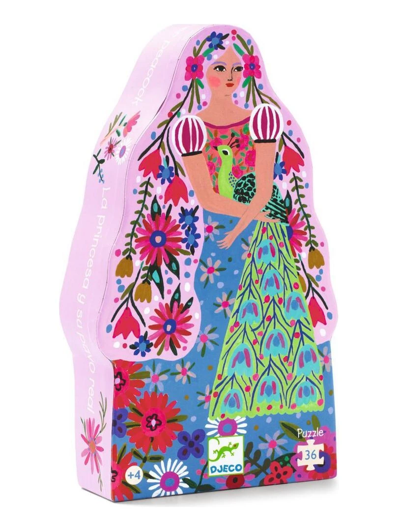 Puzzles silhouettes La princesse et son paon 36 pcs N/A