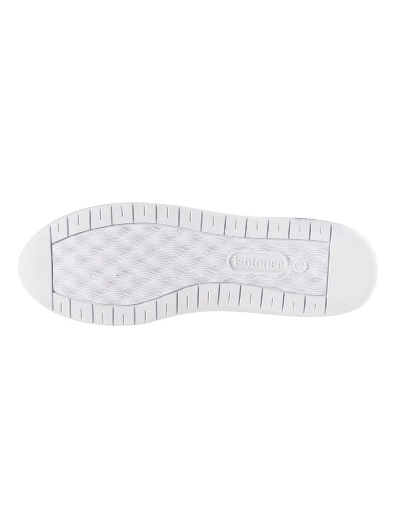 Baskets Confort Homme Effet Grainé Blanc   Blanc
