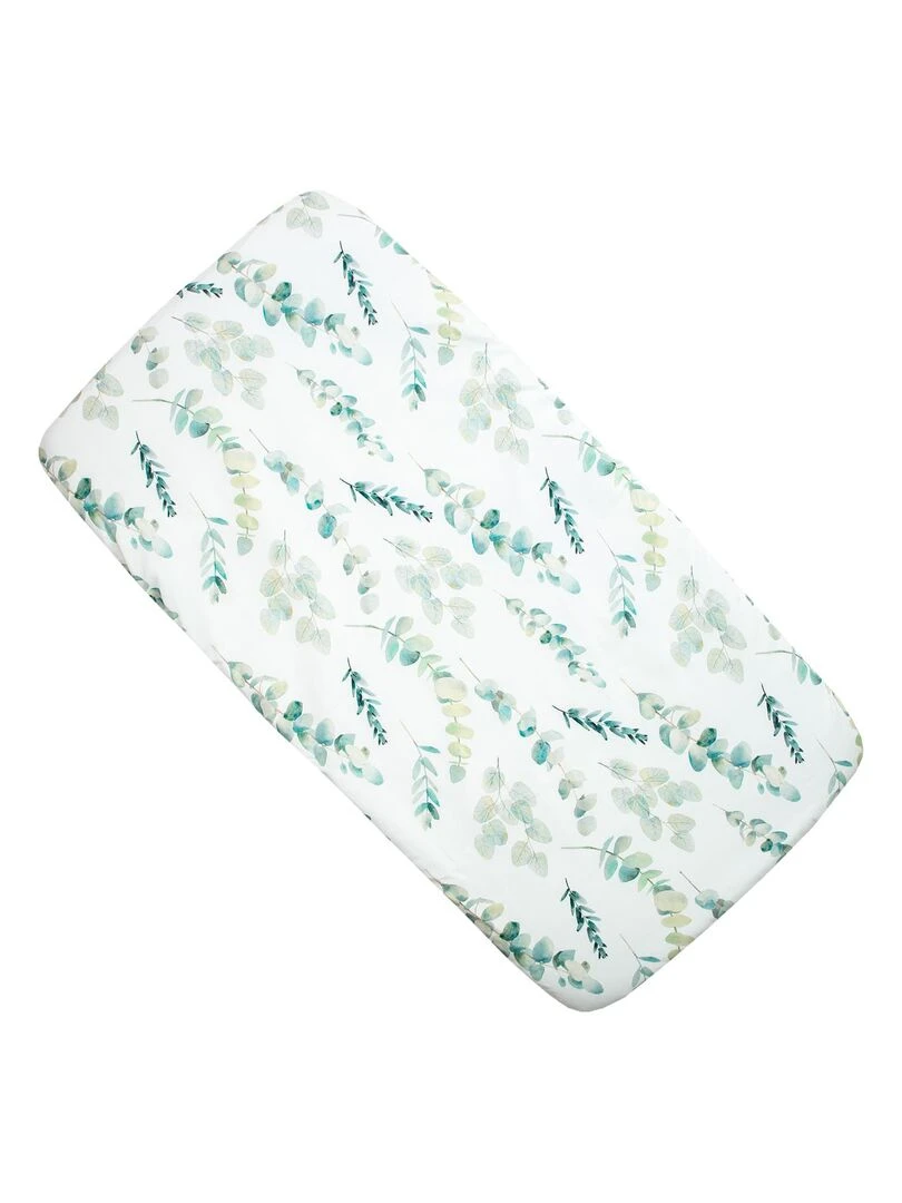 Drap housse berceau en coton Eucalyptus Multicolore