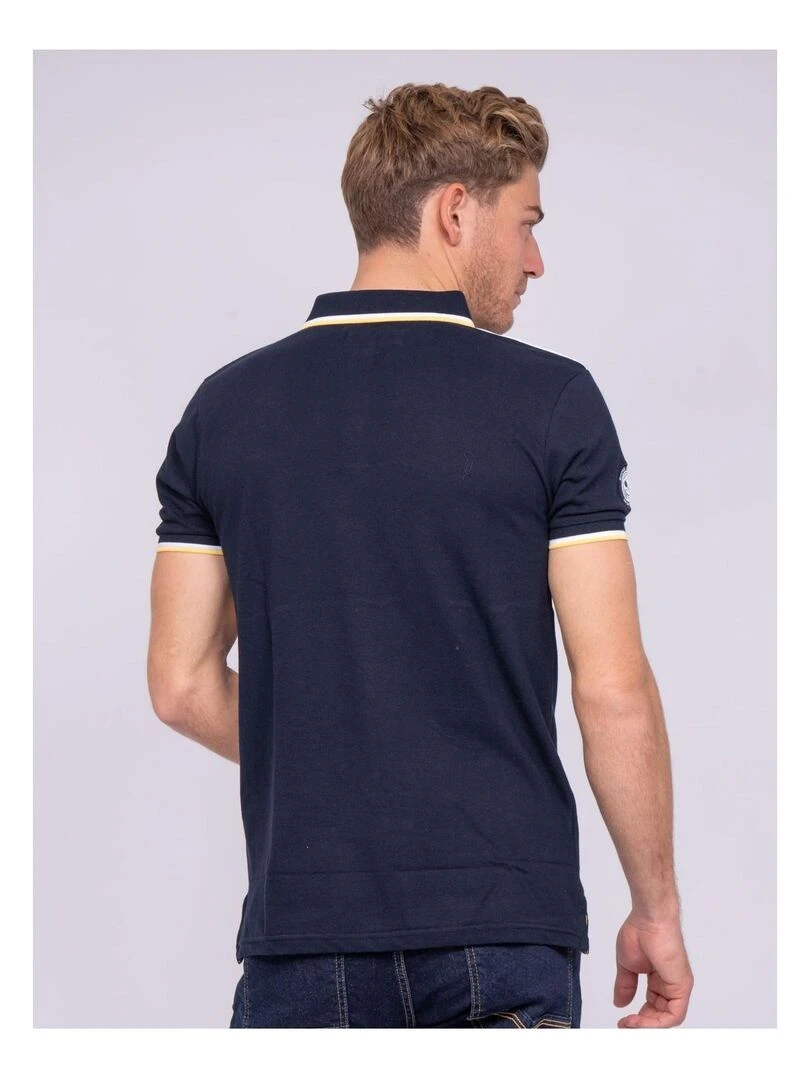 Polo pur coton PANEL Bleu marine