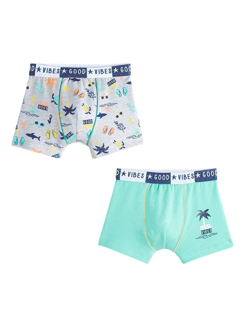 Lot de 2 boxers garçon Souleymane Bleu