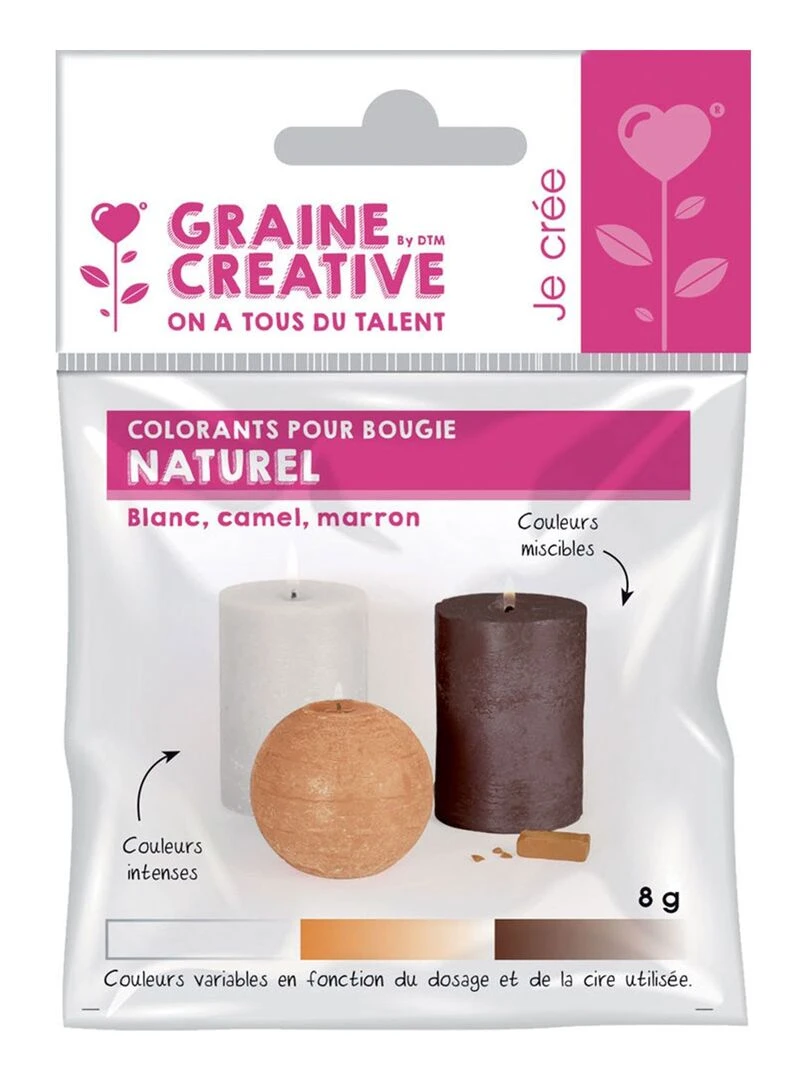 3 colorants solides pour bougies Naturel Multicolore