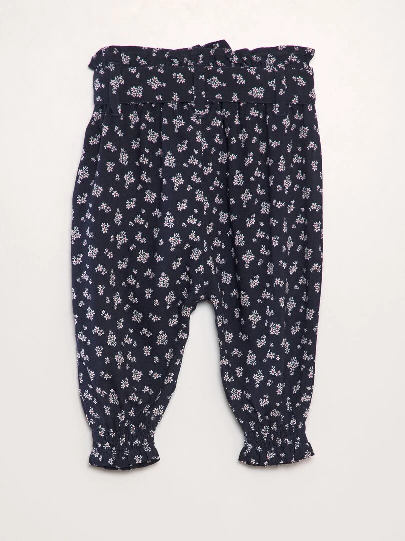 Pantalon sarouel à motif Marine