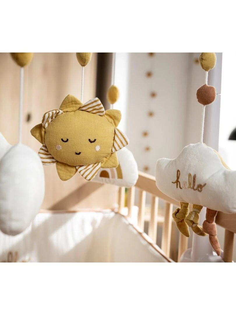Mobile musical en coton blanc SAUTHON Blanc