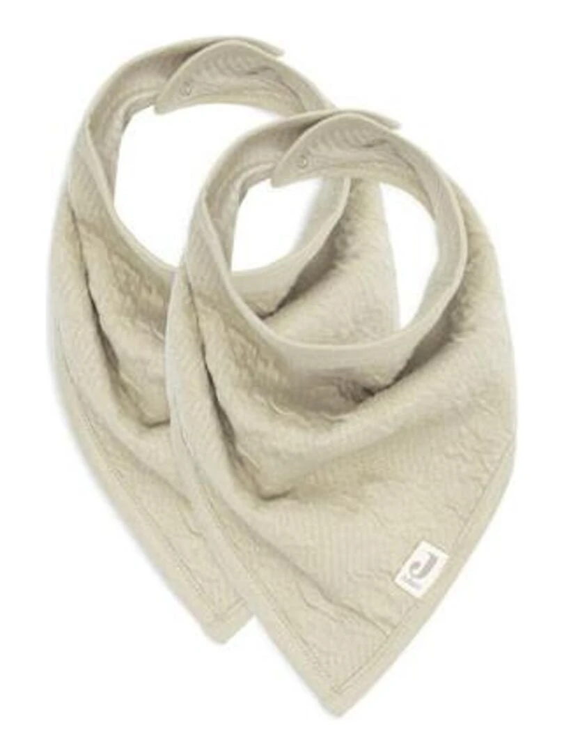 Bavoir Bandana Soft Waves Vert Olive (2pcs) Jollein Vert