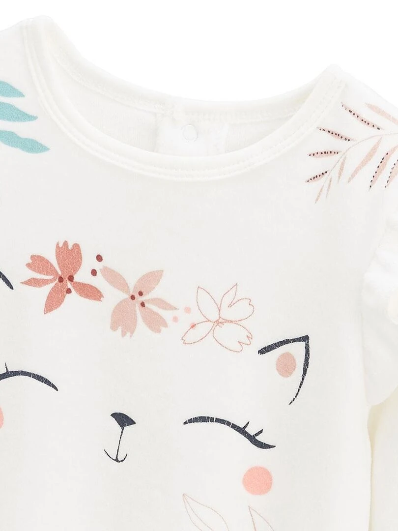 Pyjama bébé 2 pièces en velours Rosa   Rose