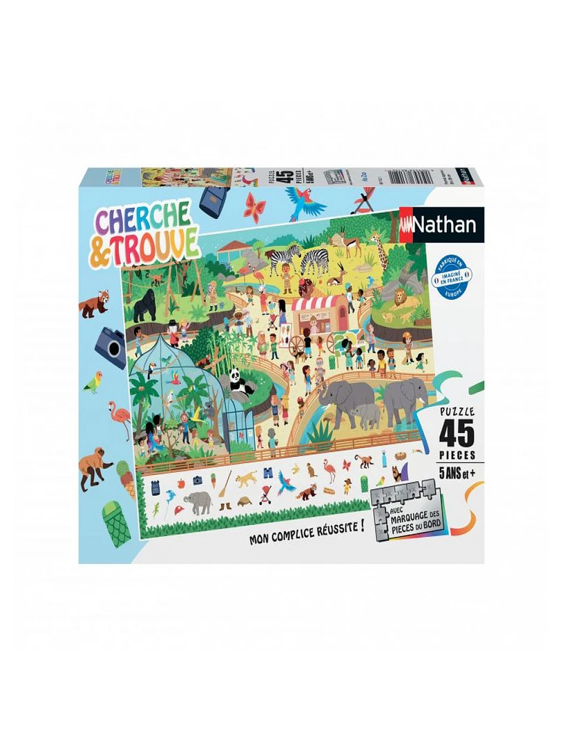 Nathan Puzzle Cherche Et Trouve 45 Pieces Au Zoo N/A