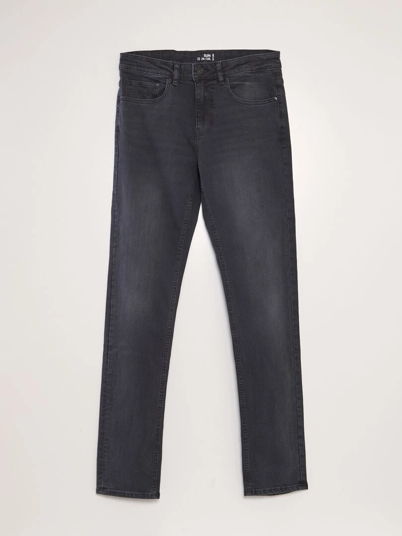Jean slim à 5 poches L34 Gris