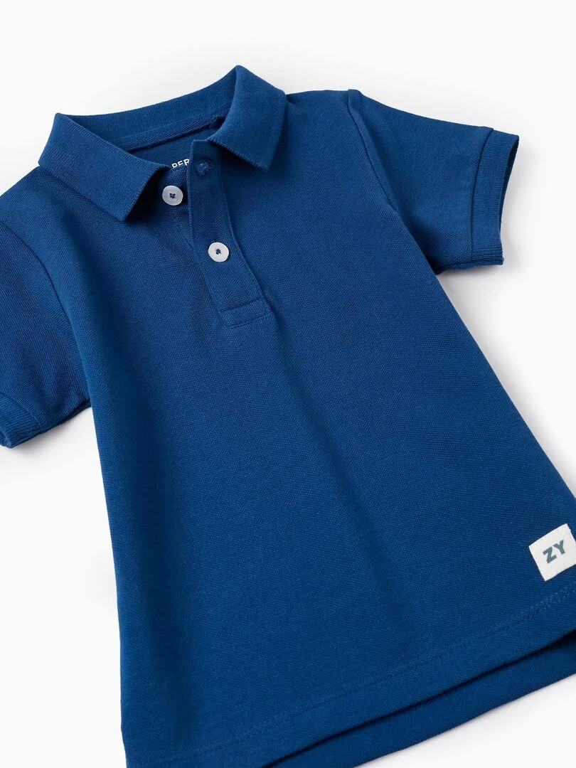 Polo en Piqué de Coton pour Bébé Garçon manches courtes EXPLORING AUSTRALIA   Bleu foncé