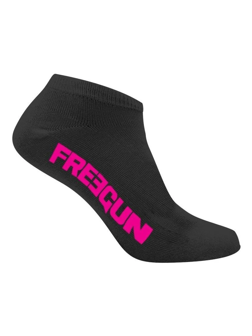 Lot de 5 Paires de Chaussettes Socquettes homme uni Freegun   Noir