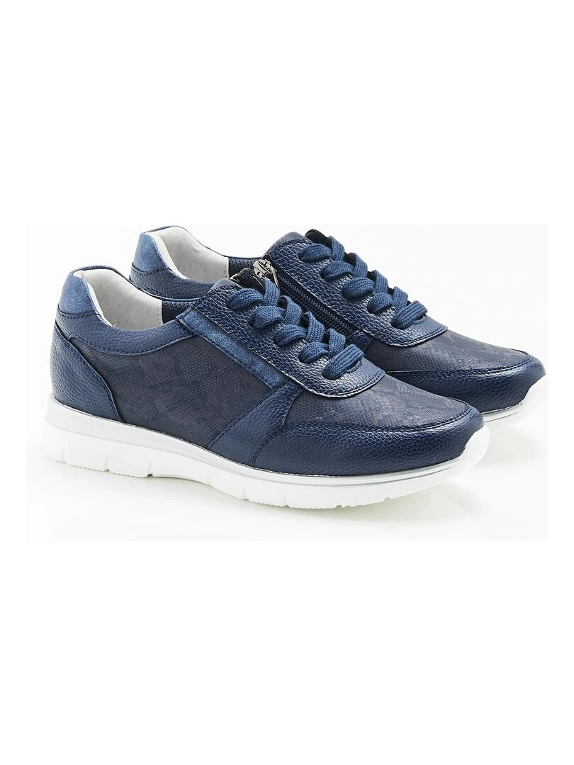 Baskets dessus irisé et texturé Amortyl Damart Bleu marine