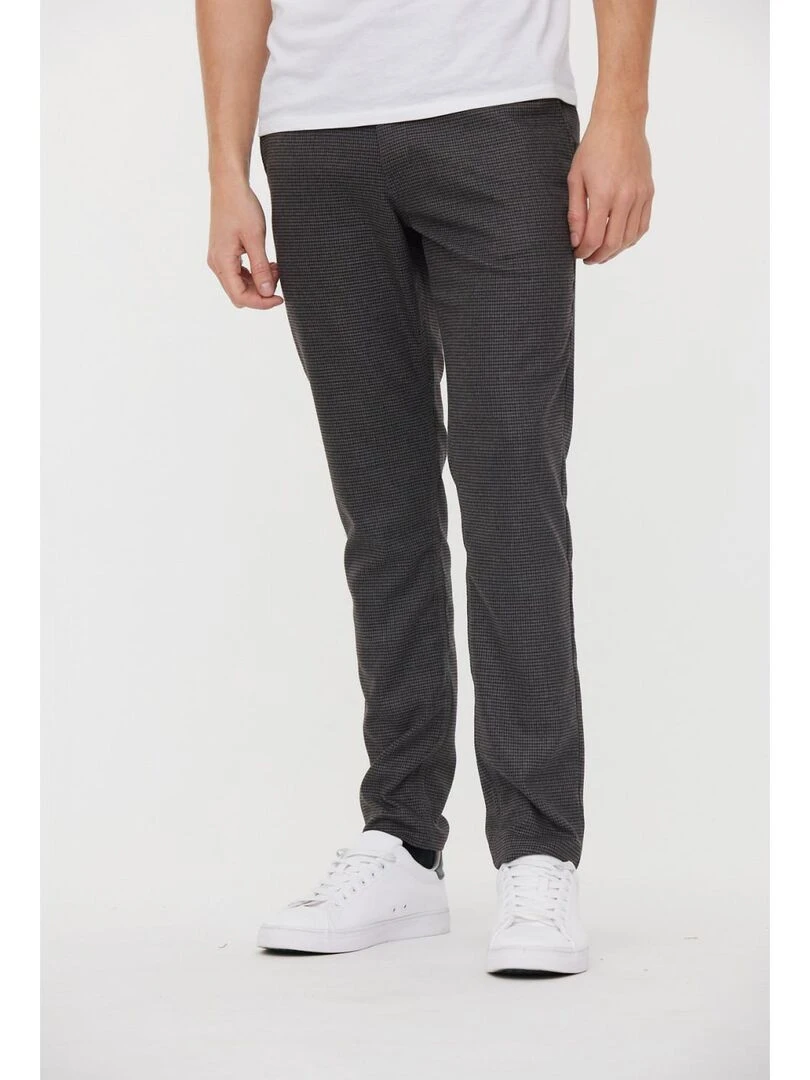 Lee Cooper Pantalon polyester chino slim NEILS Gris Rouge