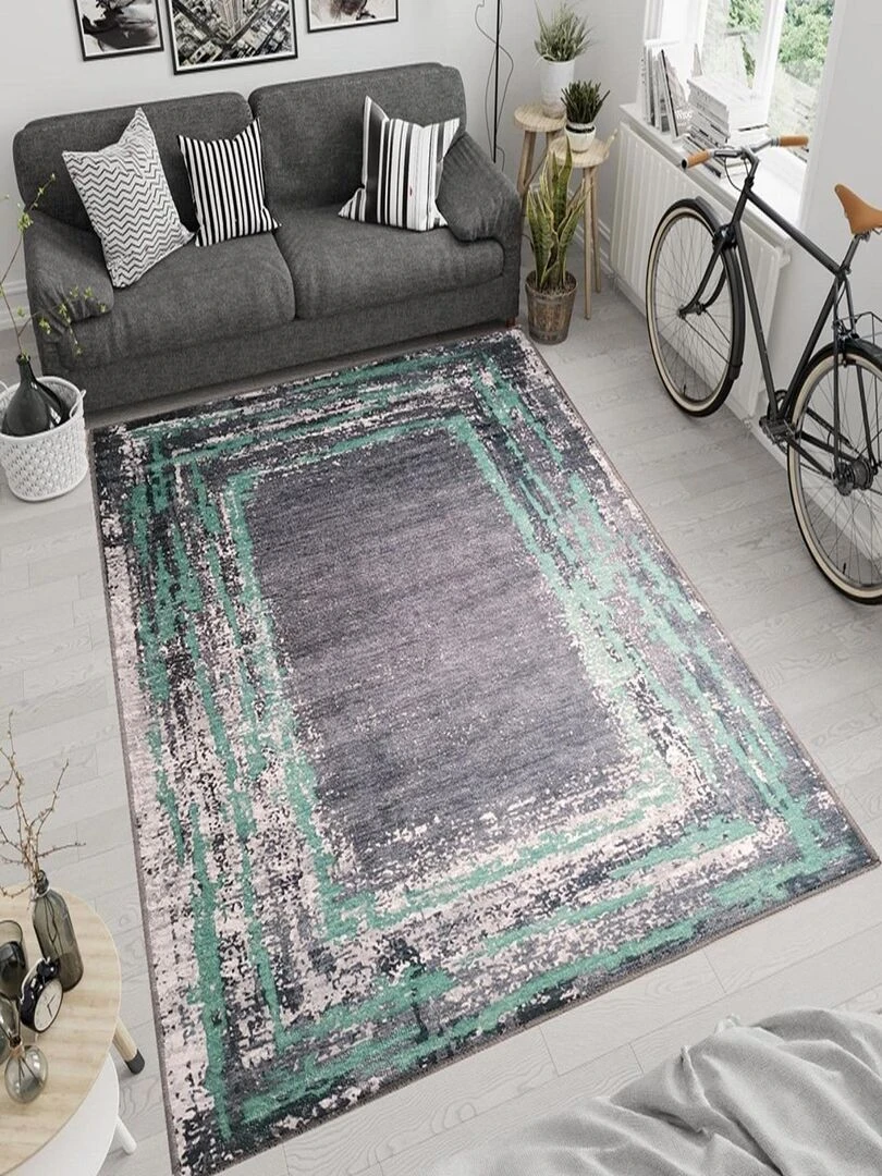 Tapis RING Noir/Vert Noir Vert