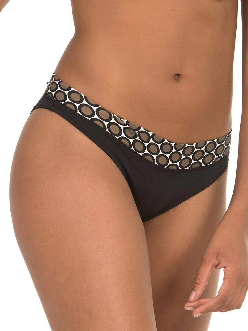 Bas maillot de bain taille haute Lunares marron Marron