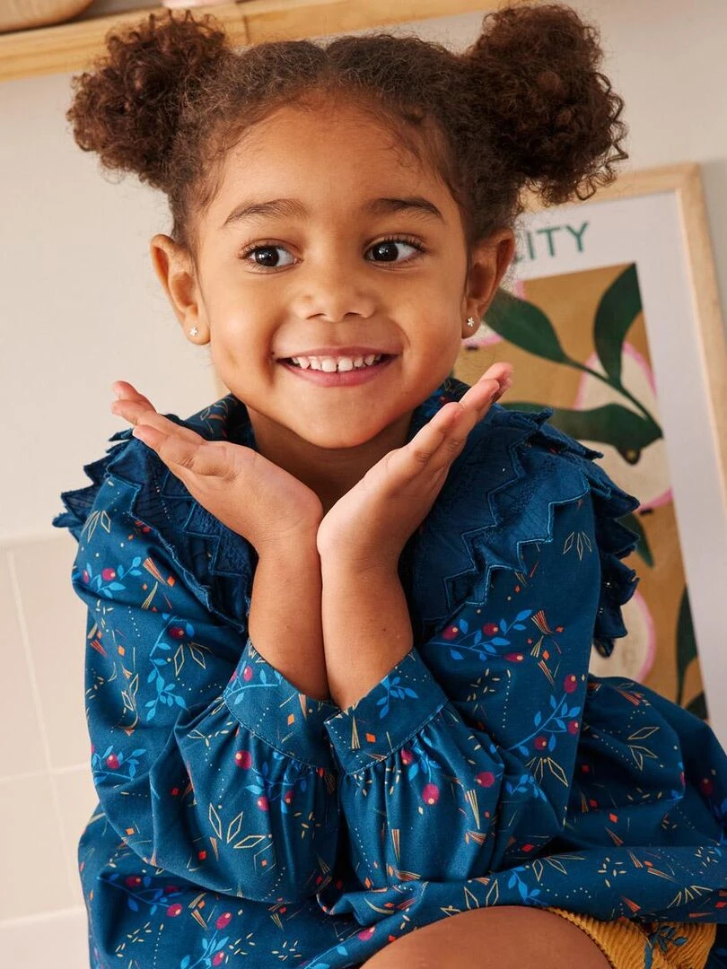 Blouse fille Souffle Étoilé   Bleu