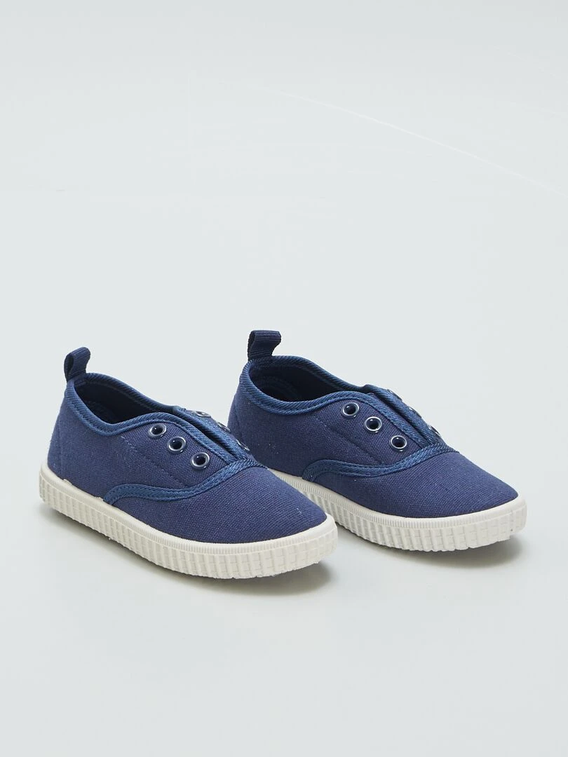 Baskets en toile Bleu