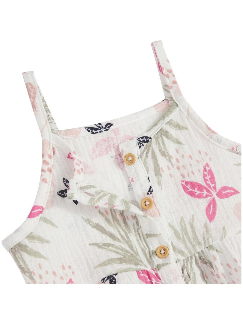 Robe enfant en gaze de coton Calipso   Ecru
