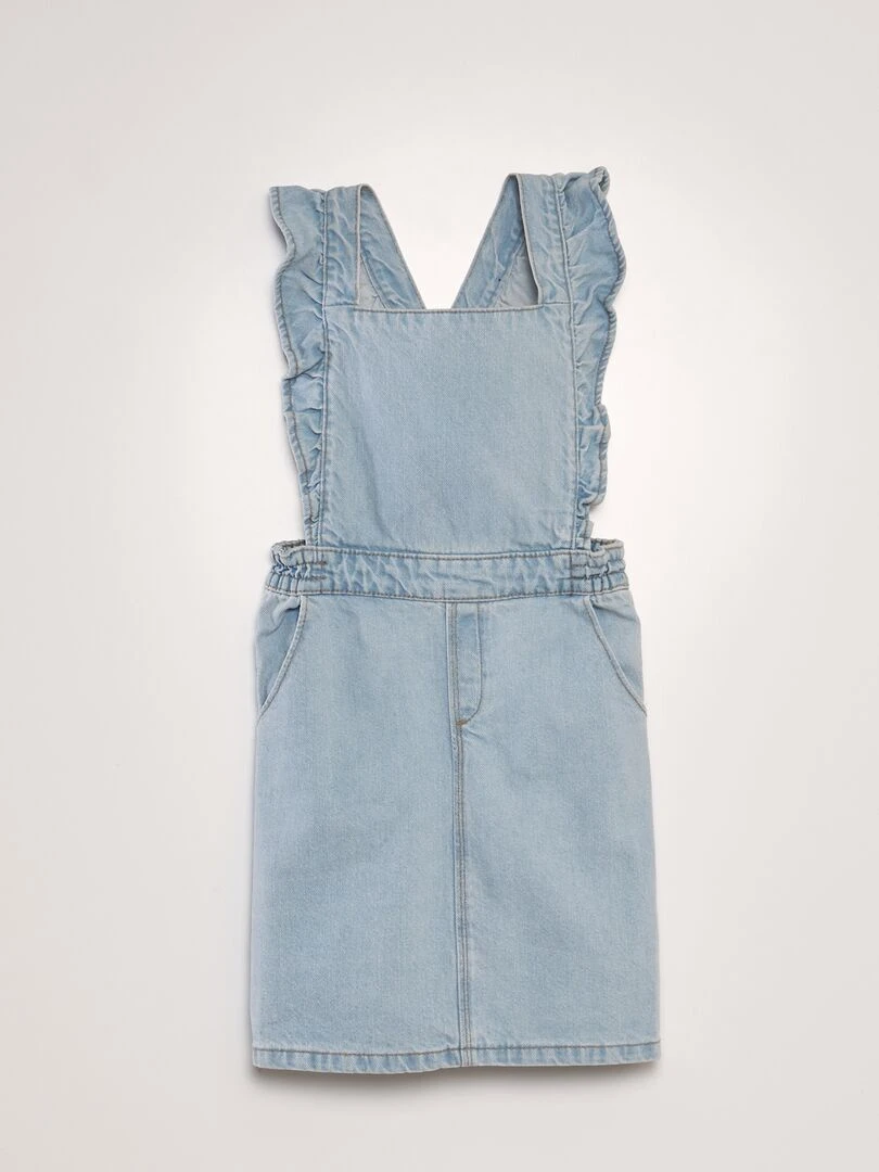 Robe salopette en jean Bleu
