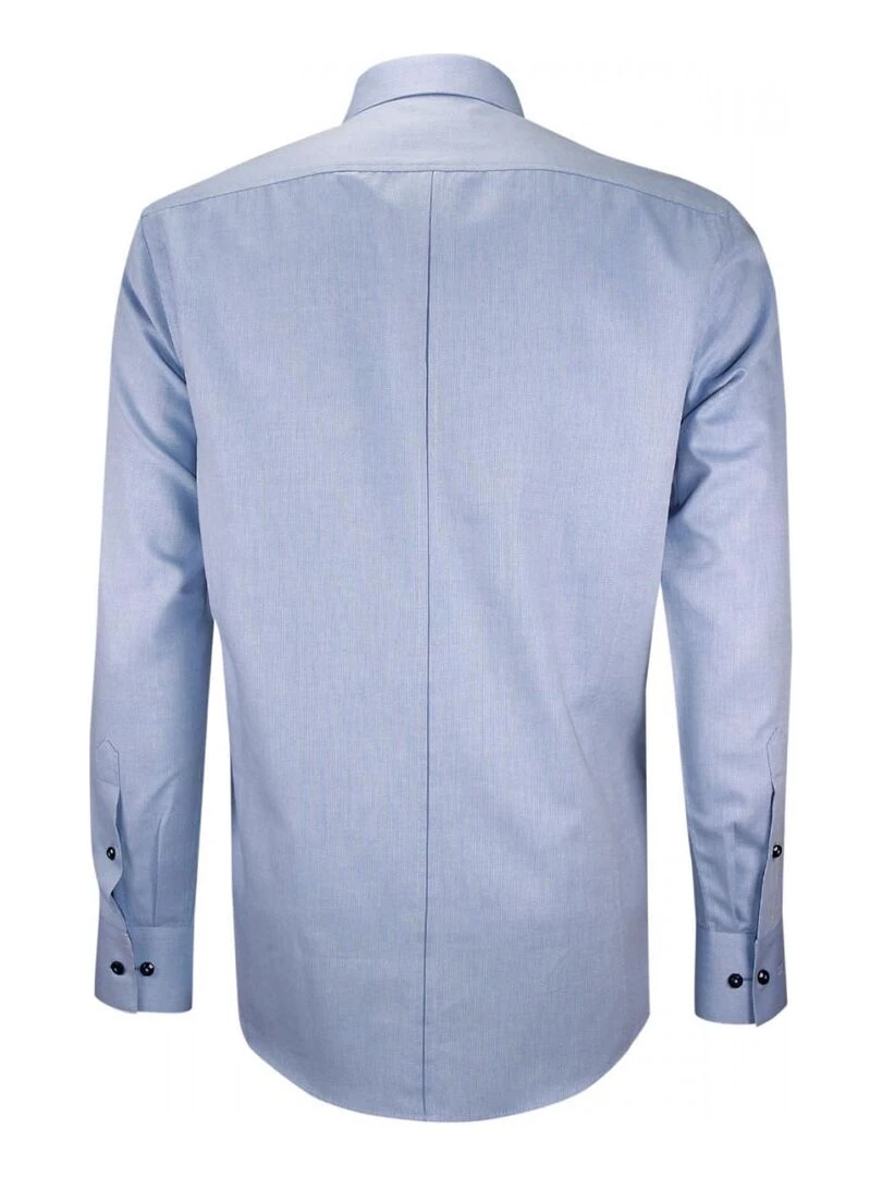 Chemise business oxford gorge cachée LUIGI   Bleu
